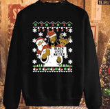 Black Lives Matter Reindeer Santa Ugly Christmas Unisex Sweatshirt