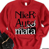 Black N White Nier Automata Design Unisex Sweatshirt