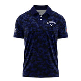 Golf 2024 PGA Championship Callaway Polo Shirt Blue Camouflage Pattern Sport All Over Print Polo Shi