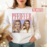 90's Retro Style Michelle Pfeiffer Pink Collage Unisex Sweatshirt