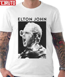 Black White Elton John Photo Unisex T-Shirt