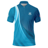 Golf Love Sport Color Blue 2024 PGA Championship Valhalla Taylor Made Zipper Polo Shirt Style Classic Zipper Polo Shirt For Men