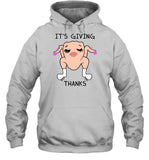 Ajnoca Wearing It's Giving Thanks Hoodie