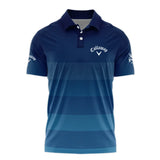 2024 PGA Championship Callaway Polo Shirt Dark Blue Gradient Pattern All Over Print Polo Shirt For Men