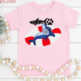 Black Pawprint Sharkdog Unisex T-Shirt