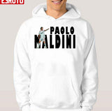 Black Logo Paolo Maldini Football Unisex Hoodie