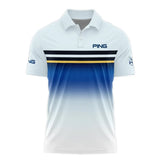 Golf 2024 PGA Championship Ping Polo Shirt Sports Light Blue Black Stripe All Over Print Polo Shirt For Men