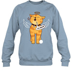 Limited The Kiffness I Go Meow Cat Halo Front Print Shirt