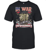In War There Are No Unwounded Veteran American Flag shirt