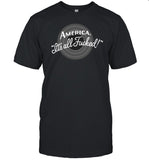 Joshua Malina Wearing America It's All Fucked T-Shirt