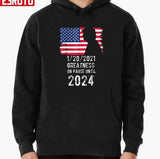 01 20 2021 Greatness On Pause Until 2024 Pro Donald Trump American Flag Unisex T-Shirt