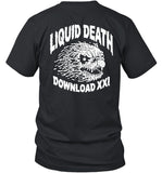 Liquid Death Download XXI Dog Skull Tee
