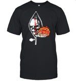 Firefighter skull 2 sides shirt