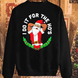 Black Santa I Do It For The Ho's Christmas Unisex Sweatshirt
