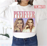 90's Retro Style Michelle Pfeiffer Pink Collage Unisex Sweatshirt