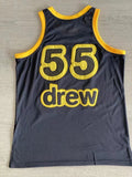 drew house ss22 mesh-mascot-basketball- jersey-black 55 # Black Embroidered Style 1