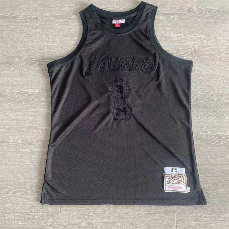 gift of mabma Lakers 8&24 Kobe Black Embroidered Jersey Style 2