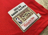 houston rockets #34 hakeem olajuwon Rockets 34 Olajuwon Retro Red Jersey Style 5