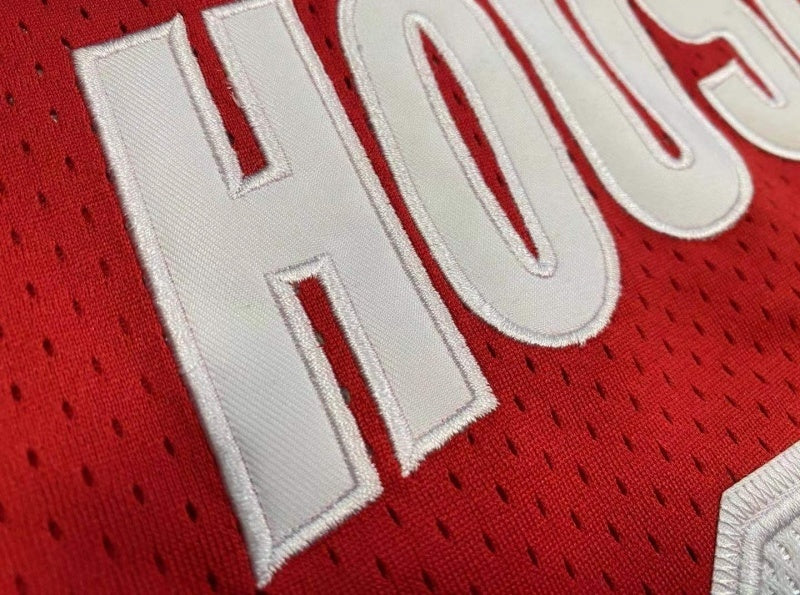 houston rockets #34 hakeem olajuwon Rockets 34 Olajuwon Retro Red Jersey Style 7
