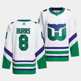 hurricanes whalers #8 brent burns white jersey