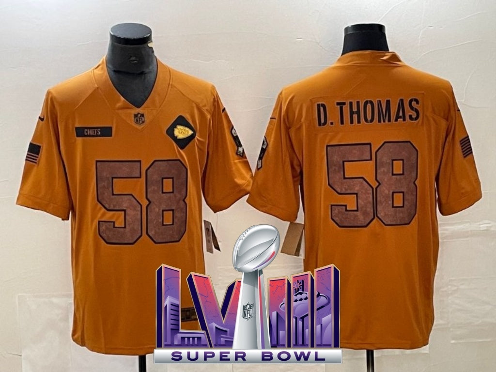kansas city chiefs #58 derrick thomas 23 Salute
