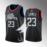 los angeles clippers #23 kai jones black statement edition men jersey