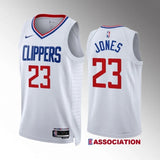 los angeles clippers #23 kai jones white association edition men jersey