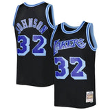 los angeles lakers #32 magic johnson black 1984-85 mitchell & ness hardwood