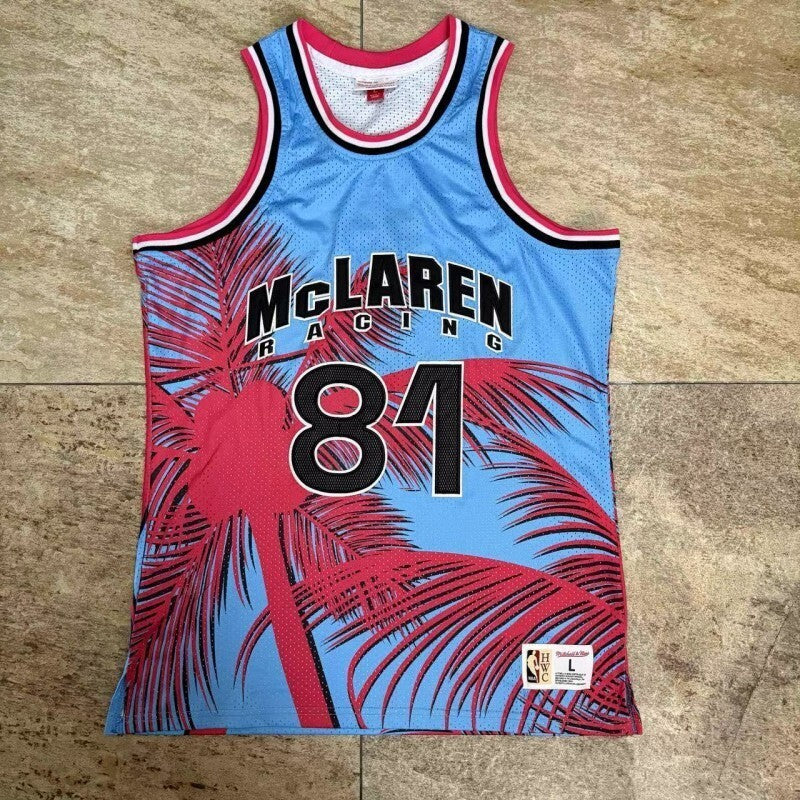 mclaren＆mitchell＆ness Collaboration Embroidered ８１ # Team Jersey (1)_[1]