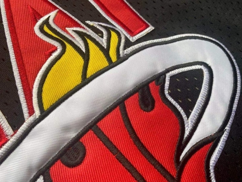 miami heat #1 another brxm&n authentic jersey black brmn Collaboration Heat 1 Black Embroidered Jersey Style 3