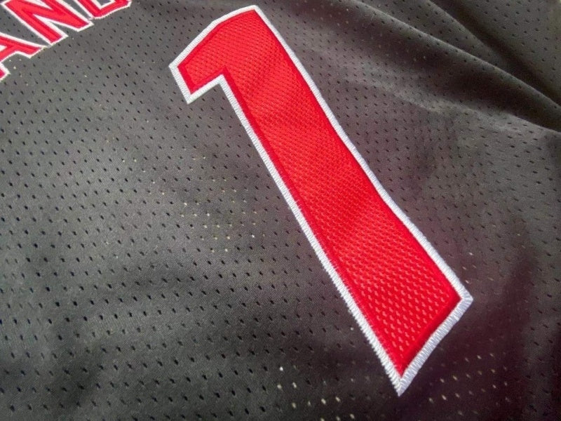 miami heat #1 another brxm&n authentic jersey black brmn Collaboration Heat 1 Black Embroidered Jersey Style 7