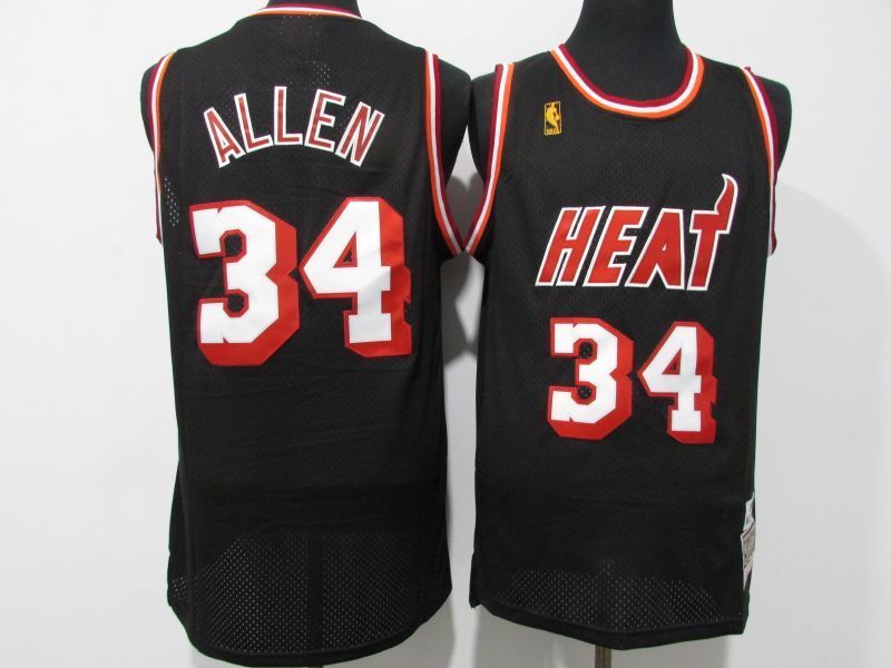 miami heat #34 allen Heat 34 # Allen Retro Logo Black