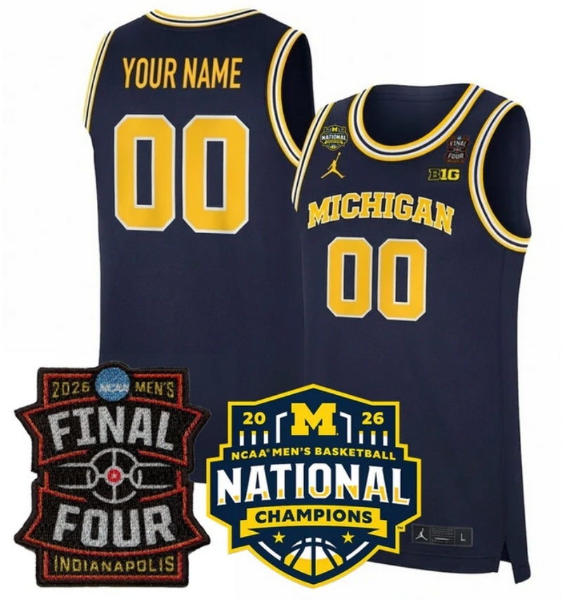 michigan wolverines active player custom navy 2025 26 final four & national