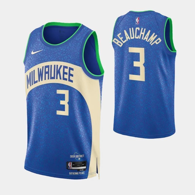 milwaukee bucks #3 marjon beauchamp 2023-24 city edition swingman jersey