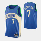 milwaukee bucks #7 chris livingston 2023-24 city edition swingman jersey