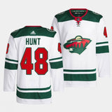 minnesota wild #48 daemon hunt away white men jersey