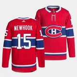 montreal canadiens #15 alex newhook home red authentic pro jersey