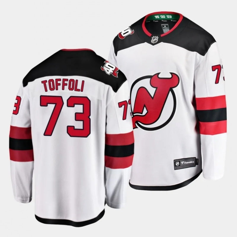 new jersey devils #73 tyler toffoli away white breakaway player jersey Style 2