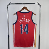 new orleans pelicans #14 ingram 2324 statement jersey red Style 1