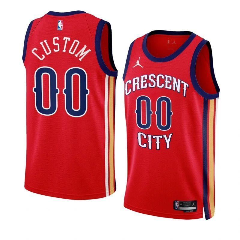 new orleans pelicans custom 2023-24 statement edition red swingman jersey