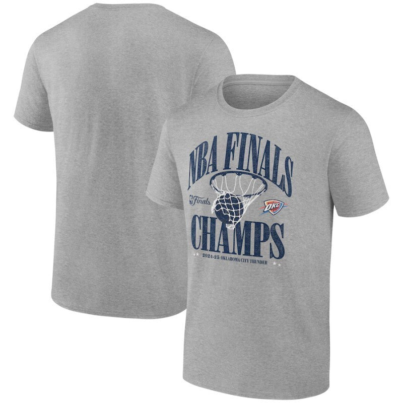 oklahoma city thunder grey 2025 finals champions fade away retro t-shirt
