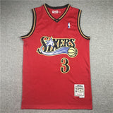 philadelphia 76ers #3 allen iverson 76 3 Retro Red Style 4