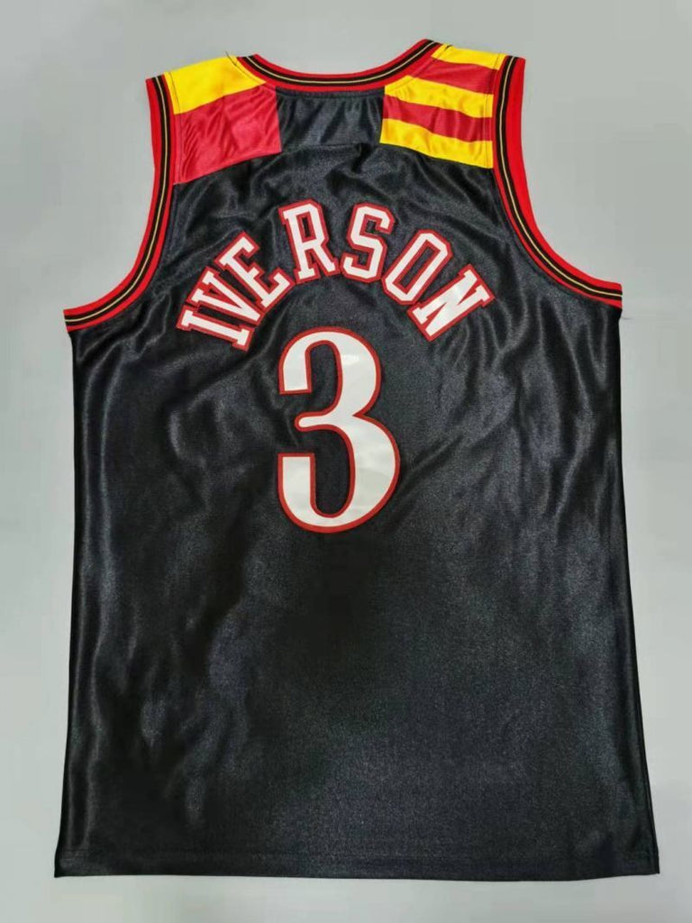 philadelphia 76ers #3 allen iverson 76 3# Retro Black Style 2