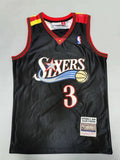 philadelphia 76ers #3 allen iverson 76 3# Retro Black Style 4