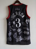 philadelphia 76ers #3 allen iverson 76 ( Mesh Print ) 3 # Allen Iverson Tattoo Edition Black Style 2