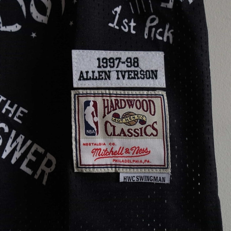 philadelphia 76ers #3 allen iverson 76 ( Mesh Print ) 3 # Allen Iverson Tattoo Edition Black Style 4