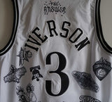 philadelphia 76ers #3 allen iverson 76 ( Mesh Print ) 3 # Allen Iverson Tattoo Edition White Style 1