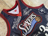 philadelphia 76ers #3 allen iverson mitchell ness Retro Fan Edition nba 76 Team Iverson Collaboration Jersey Black Style 3