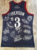 philadelphia 76ers #3 allen iverson mitchell ness Retro Fan Edition nba 76 Team Iverson Collaboration Jersey Black Style 4