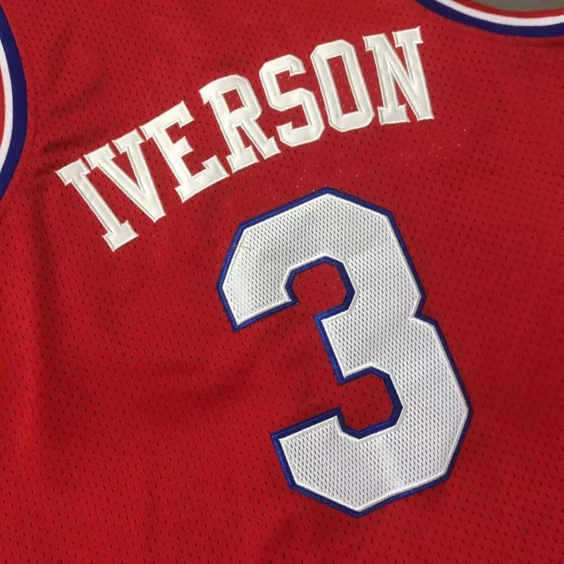 philadelphia 76ers #3 allen iverson mitchellness Iverson 02-03 76 Retro mn Collaboration Embroidered Jersey Style 3